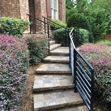 Transitional Powder-Coated Steel Railing
