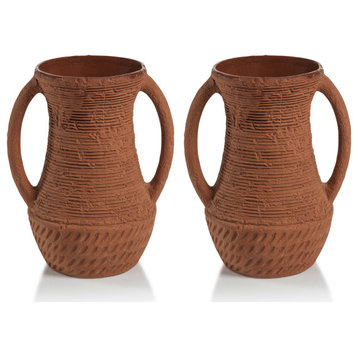 Aprillia Terracotta Vases, Peike, Set of 2