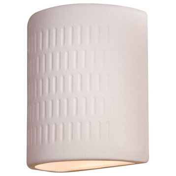 ML 1 Light Outdoor Wall Light, White Ceramic