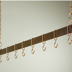 Pot Rack 48 Inch Hanging Bar - Black-Copper - Pot Racks And Accessories