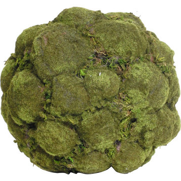 Artificial Decorative Moss Ball Faux Botanicals, Set of 2
