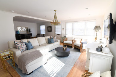 Inspiration for a coastal living room remodel in Other