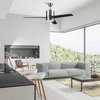 Carro 52'' Indoor Ceiling Fan with Light Wall Control and Remote by Wifi App, Silver