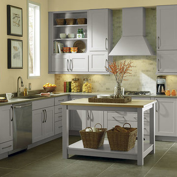 Gray Cabinets in a Shaker Style Kitchen