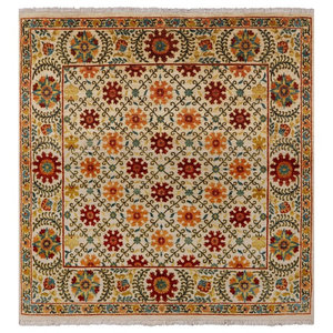 10 Square William Morris Wool Oriental Area Rug Q1605 Craftsman Area Rugs By Manhattan Rugs Houzz