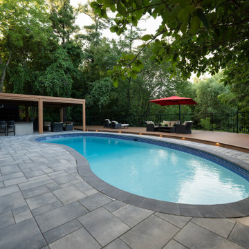 Elegant Poolside Outdoor Living Retreat
