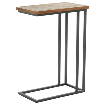 Rustic Black Metal Accent Table 561651