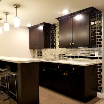 Mirror Tile Backsplash Installation