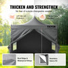VEVOR Pop Up Canopy Tent Outdoor Gazebo Tent 10x10' With Sidewalls Dark Gray