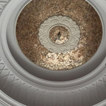 Custom Mica Finishes & Marble Column Corridor