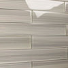 Gainsboro Warm Gray Glass Subway Tile, Sample