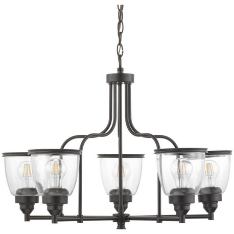 Progress Lighting P400136 Saluda 5 Light 28"W Chandelier - Antique Bronze