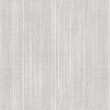 Linen Weave Texture Wallpaper, Gray, Bolt