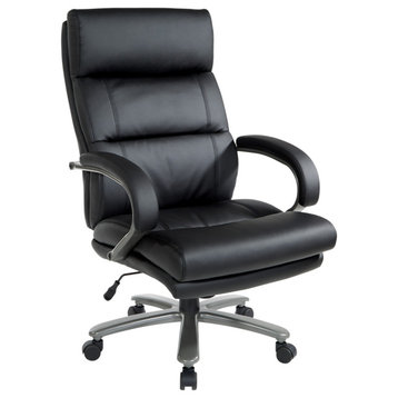 Big and Tall Executive Chair, Black Bonded Leather