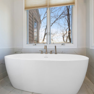 Transitional Primary Bath + Closet Olathe, KS