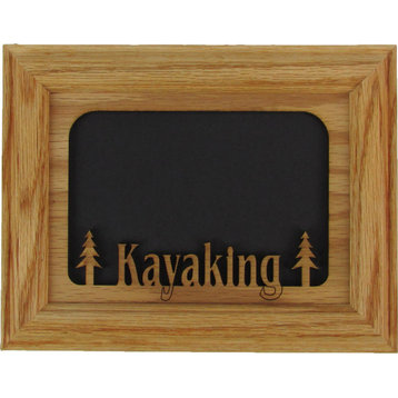 Kayaking Oak Picture Frame and Oak Matte, 5"x7"