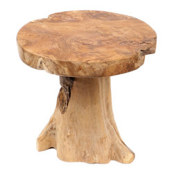 BHome - Teak Mushroom Stool Indoor Outdoor - Accent And Garden Stools