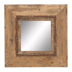 benzara woodland imprts the urban port benzara looking glass style mirror with old - Rustic Bathroom Mirrors benzara woodland imprts the urban port benzara looking glass style mirror with old - Rustic Bathroom Mirrors