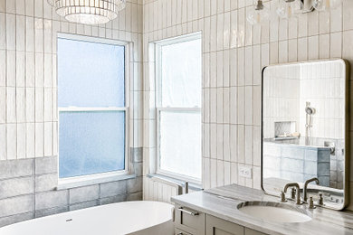 Transitional bathroom photo in San Diego