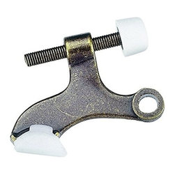 Designers Impressions - 7853 Antique-Style Brass Heavy Duty Hinge Pin Door Stop - Doorknobs