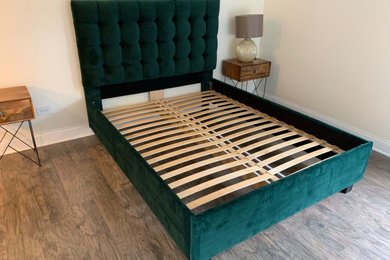 Emerald green Queen size bed