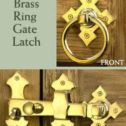 Polished Brass Ring Gate Latch - Outdoor Products