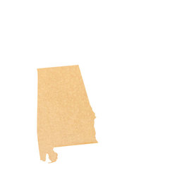 CuttingBoards.net - State Shaped Cutting Boards, Brown Richlite, Alabama - Cutting Boards