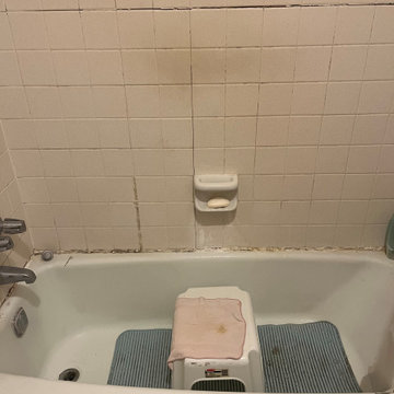 ADA  Shower build up. Before picture