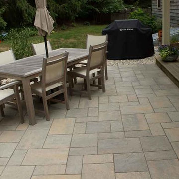 Water feature enhances a new patio