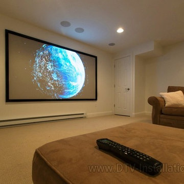 Video projector which we hung on a Peerless ceiling mount