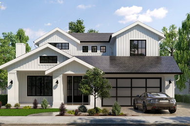 Example of an exterior home design in Chicago