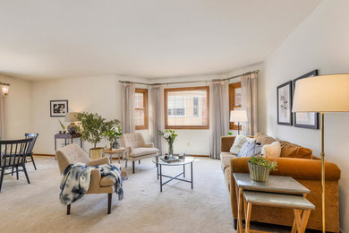 Example of a classic family room design in Denver