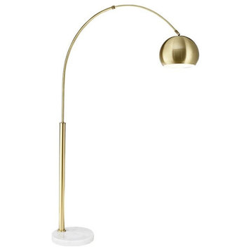 Pacific Coast Lighting Basque 78.5" Round Metal Arc Lamp with Lock Ring in Gold