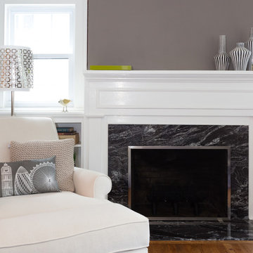 Fireplace with Stone Surround