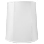 HomeConcept - Drum Shade 1 12"x14"x15", White - Home Concept Signature Shades  feature the finest premium linen fabric.   Durable Upholstery-Quality fabric means your new lampshade will last for decades. It wont get brittle from smoke or sunlight like less expensive fabrics.  Heavy brass and steel frames means your shades can withstand abuse from kids and pets. It's a difference you can feel when you lift it.    Premium White Linen Fabric  Spider Drop:2  Casual Style Drum Lampshade, Finial not Included  Deluxe lampshade, found in better lighting showrooms. Durable Hotel quality shade.  12 Top x 14 Bottom x 15 Slant Height. AÂ 2 Spider Drop  This shade comes with a standard fitter that fits most traditional harps (called a Washer or Spider Fitter, but it also uses a notched bowl fitter that can be used with a lamp that uses a 6 or 8 reflector bowl  Fits best with a 13 harp.