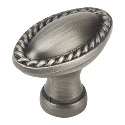 Cosmas - Rope Cabinet Oval Oblong Knob, Set of 25 - Cabinet And Drawer Knobs