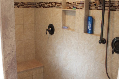 Example of a trendy bathroom design in Denver