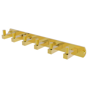 Montero 6 Position Tie and Belt Rack, Polished Brass