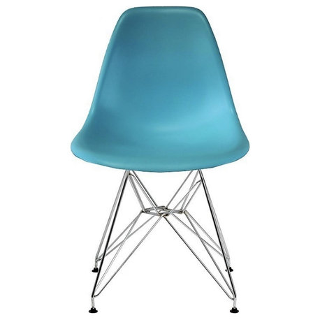 Eiffel Chrome Chair, Blue