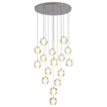 MIRODEMI® Lenno Crystal Hanging Light Fixture, 3 Lights (2)