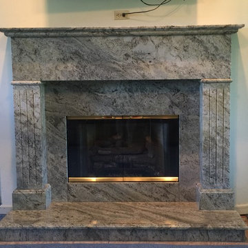 Typhoon Green Granite - Fireplace
