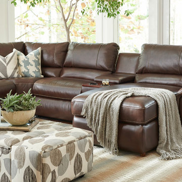 Aspen Sectional by La-Z-Boy shown in Chocolate