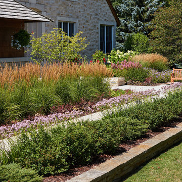 Contemporary Front Yard Landscape - Brookfield