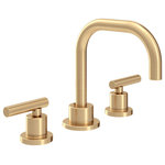 Symmons - Dia Widespread Two-Handle Bathroom Faucet with Push Pop Drain Assembly (1.0 GPM), Brushed Bronze - Balancing sleek forms and simple lines, the Dia Widespread Two-Handle Bathroom Faucet boasts a modern sophistication to complement contemporary bathroom designs. All Symmons products are designed with the customer in mind; the proof is in the details. Plated in a scratch-resistant finish over solid metal, this lavatory faucet has the durability to add contemporary styling to your bathroom for a lifetime. The high-arc design allows enough clearance to access your sink, regardless of whether you're filling a cup or just washing your hands. With an ADA-compliant double-handle design, this widespread bathroom faucet allows you to ensure custom water temperature setting with ease of use for everyone. At an eco-friendly low flow rate of 1.0 gallons per minute, this bathroom faucet is WaterSense certified so that you can conserve water without sacrificing performance, saving you money on your water bill. This model includes everything you need for quick installation, including ceramic disc valves to prevent dripping, supply hoses for connection, and coordinating push-pop drain assembly for convenience. With features that are crafted to last and a style that is designed to please, the Symmons Dia Widespread Two-Handle Bathroom Faucet is a seamless addition to your bathroom and is backed by our limited lifetime warranty.
