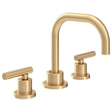 Dia Widespread Two-Handle Bathroom Faucet with Push Pop Drain Assembly (1.0 GPM), Brushed Bronze