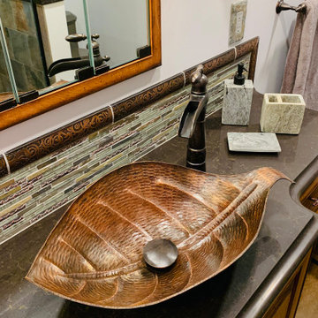 Leaf Vessel Hammered Copper Sink (PVLFDB)