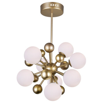 CWI LIGHTING 1125P16-8-268 8 Light Chandelier with Sun Gold Finish