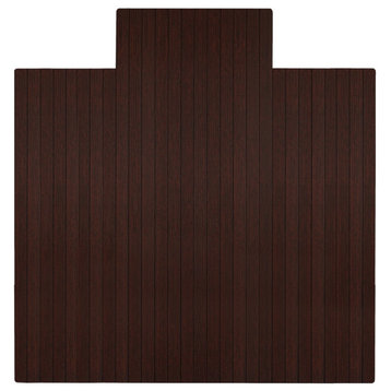 Anji Mountain Bamboo Roll-Up Chairmat 55"x57" with lip, 55"x57"