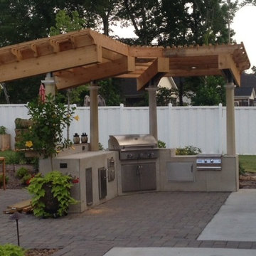 Outdoor Kitchen With American Outdoor Grill by Fine's Gas