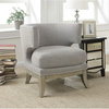 Bowery Hill Back Upholstered Accent Chair in Gray